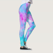 Leggings Cotton Candy Pink & Blue Watercolor Wash Stain (Droite)