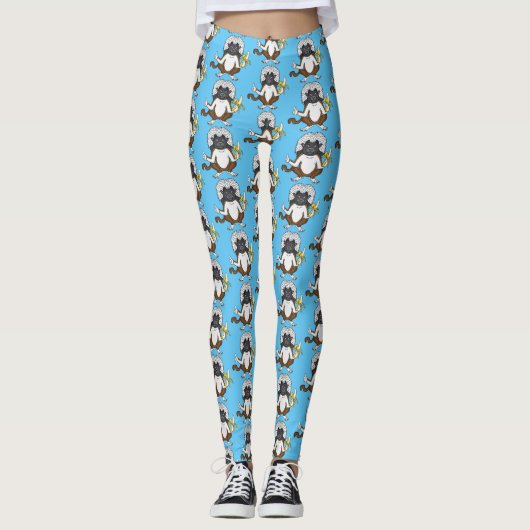 Leggings Cotton Top Tamarin montoon est une illustration (Devant)