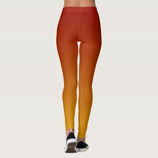Leggings Couché de soleil orange jaune Ombre (Dos)