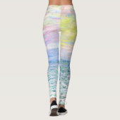 Leggings Coucher de soleil à Pourville par Monet (Dos)