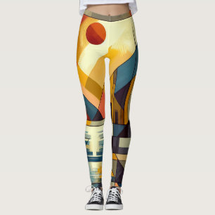 Leggings Coucher de soleil abstrait