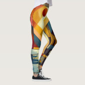 Leggings Coucher de soleil abstrait  (Droite)