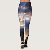 Leggings Coucher De Soleil Avec Palmiers (Dos)