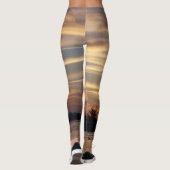 Leggings Coucher de soleil de Florida Keys doré (Dos)