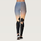 Leggings Coucher de soleil en dentelle noire (Dos)