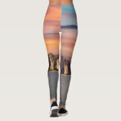 Leggings Coucher de soleil profond à Chicago (Dos)