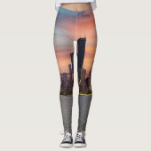 Leggings Coucher de soleil profond à Chicago (Devant)