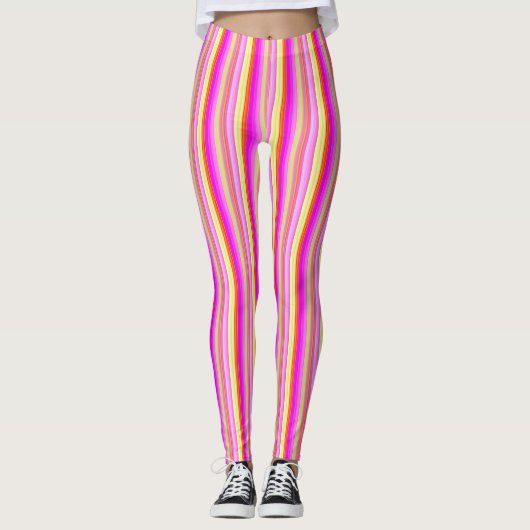 Leggings - Coucher de soleil rose (Devant)