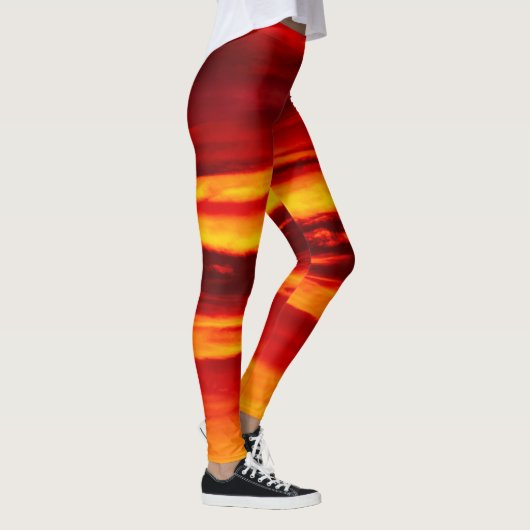 Leggings Coucher de soleil rouge (Droite)