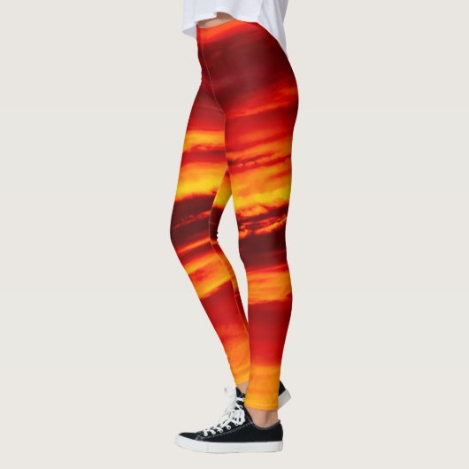 Leggings Coucher de soleil rouge (Gauche)