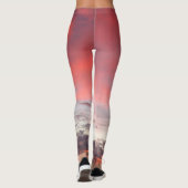 Leggings Coucher de soleil rouge orange rose photo design a (Dos)