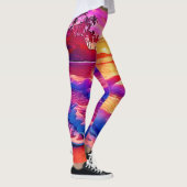Leggings Coucher de soleil tropical : Plage d'art (Droite)