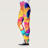 Leggings Coucher de soleil tropical vif (Gauche)