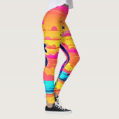 Leggings Coucher de soleil tropical vif (Droite)