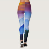 Leggings Coucher du soleil de montagne de Smokey (Dos)