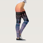Leggings Coucher du soleil de plage de pilier (Droite)