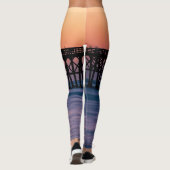 Leggings Coucher du soleil de plage de pilier (Dos)