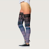 Leggings Coucher du soleil de plage de pilier (Gauche)