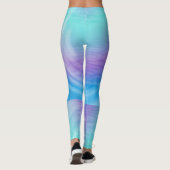 Leggings Coucher du soleil tropical de l'eau en pastel (Dos)