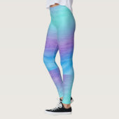 Leggings Coucher du soleil tropical de l'eau en pastel (Gauche)