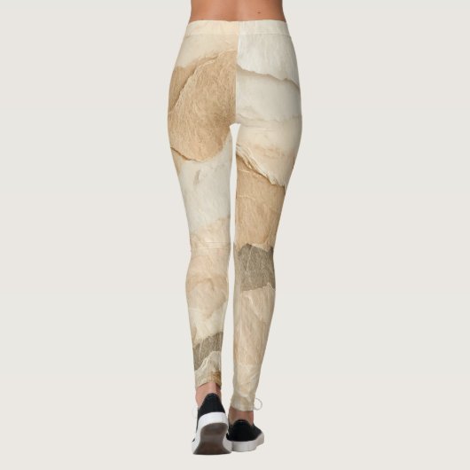 Leggings Couches à déchirure texturées naturelles (Dos)