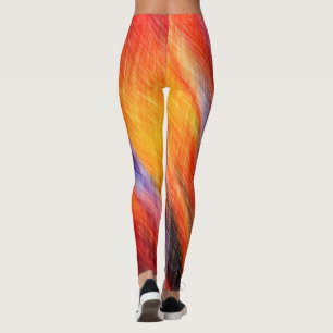 Leggings Couleur Abstraite des jambes du coucher de soleil
