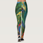 Leggings Couleur abstraite éclaboussant les couleurs d'eau (Dos)