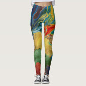 Leggings Couleur abstraite éclaboussant les couleurs d'eau (Devant)