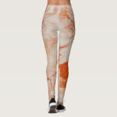 Leggings Couleur beige et or marbre (Dos)