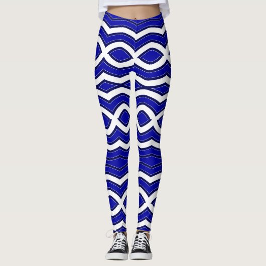 Leggings Couleur bleue tout-sur-impression "Ratti_Creative_ (Devant)