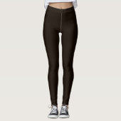 Leggings Couleur Brown et fine Noir One plat (Devant)