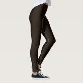 Leggings Couleur Brown et fine Noir One plat (Droite)