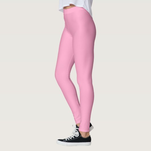 Leggings Couleur carnation rose solide | Classique | Élégan (Gauche)