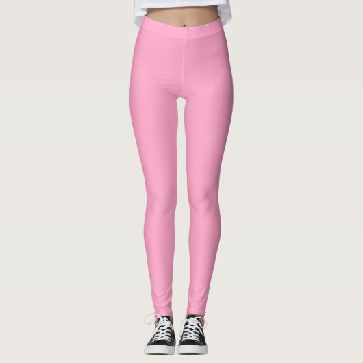 Leggings Couleur carnation rose solide | Classique | Élégan (Devant)