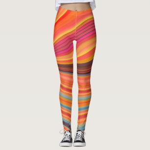 Leggings Couleur Chic Abstrait rose & Jaune
