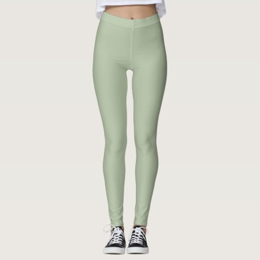 Leggings Couleur claire et verte (Devant)