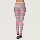 Leggings Couleur d'aquarelle de conception à bandes multipl (Dos)