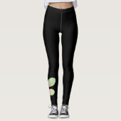 Leggings Couleur d'aquarelle mignonne sur le noir (Devant)