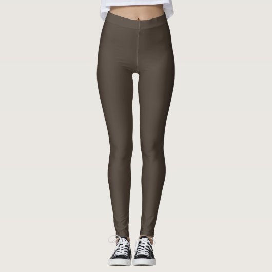 Leggings Couleur de lave foncée uni (Devant)