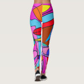 Leggings couleur de mélange abstrait (Dos)