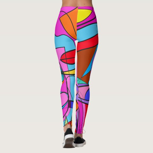 Leggings couleur de mélange abstrait (Dos)