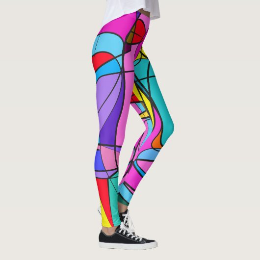 Leggings couleur de mélange abstrait (Droite)