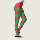 Leggings Couleur de Noël, Grandes rouges et vertes, avec no (Droite)