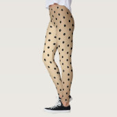 Leggings Couleur de peau, motif pois (Gauche)