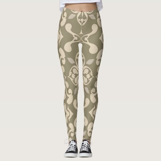 Leggings couleur douce élégants avec Motif sans co (Devant)