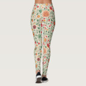 Leggings Couleur douce motif floral (Dos)