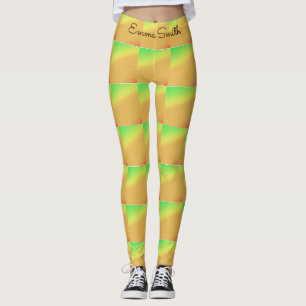 Leggings Couleur du coucher de soleil tropicale mignonne et