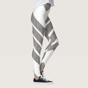 Leggings Couleur élégante et élégante Chevron Zigzag Mo