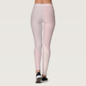 Leggings Couleur en pastel de modèle crème pourpre rose (Dos)