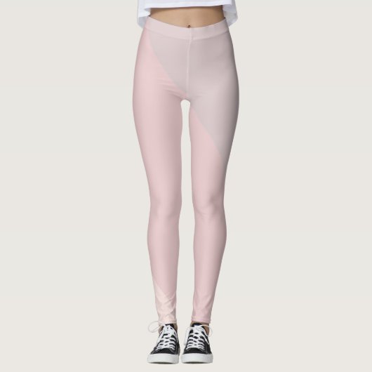 Leggings Couleur en pastel de modèle crème pourpre rose (Devant)